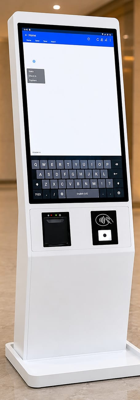MOVO-X 32-inch streamlined touch kiosk, Model H